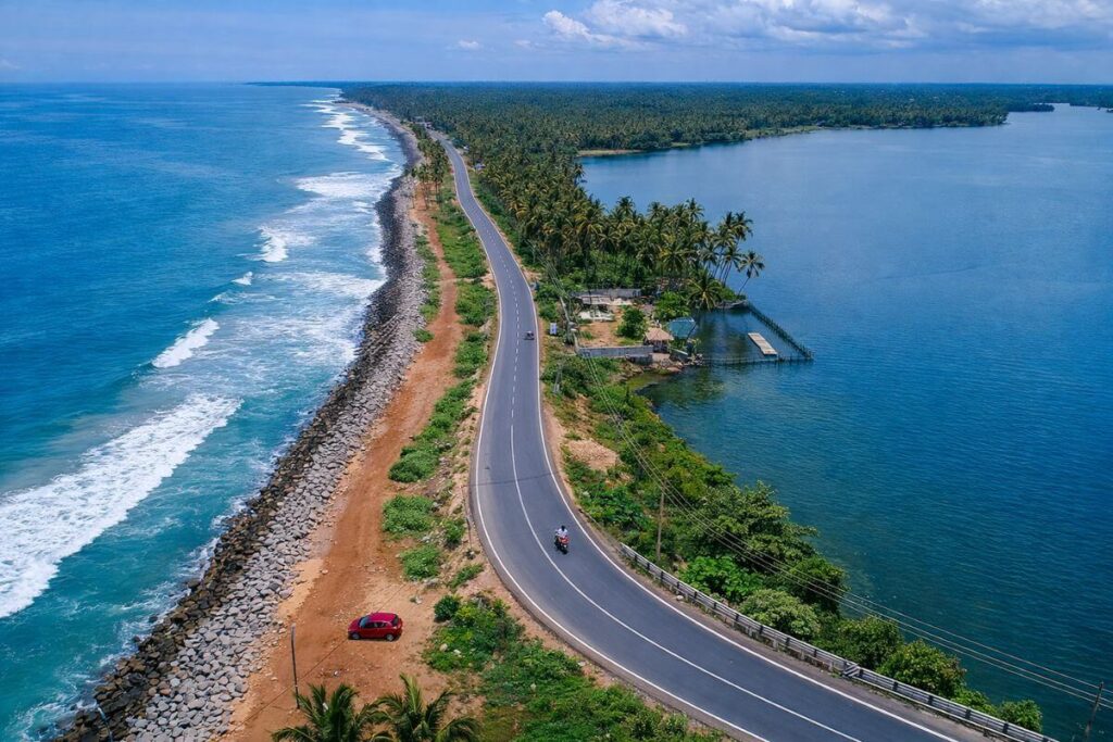 Kappil Beach and Lake near Varkala